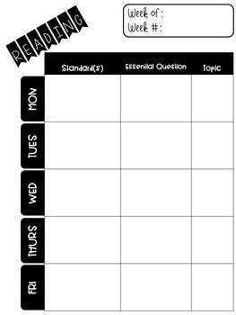 Preview of Daily Lesson Planning Template EDITABLE
