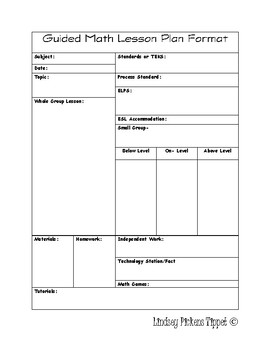 Preview of Daily Lesson Planning Template Example (Vertical) PDF
