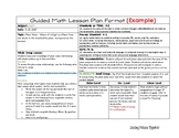 Daily Lesson Planning Template (Horizontal) Example