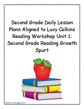 Preview of 2nd Grade Daily Lesson Plans - Lucy Calkins Reading Workshop Unit of Study 1
