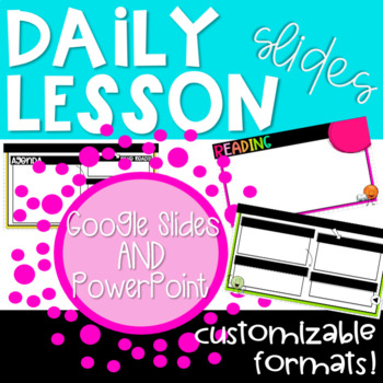 Preview of Daily Lesson Slides | Google Slides | Editable