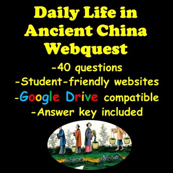 Preview of Daily Life in Ancient China Webquest