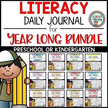 Preview of Daily Literacy Journal for Kindergarten | BUNDLE | PreK & K  Literacy Activities