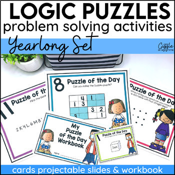 Preview of Logic Puzzles & Brain Teasers Enrichment Activities Early Finishers Yearlong Set