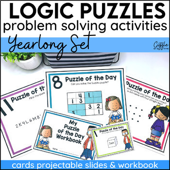 Preview of Brain Teasers Logic Puzzles Morning Work Enrichment Early Finishers Activities