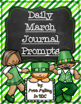 Daily March Journal Prompts by Free Falling in SDC | TPT