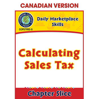 Preview of Daily Marketplace Skills: Calculating Sales Tax Gr. 6-12 CDN