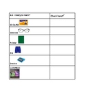 Daily Materials Checklist with visual support