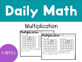 Preview of Daily Math 2 Digit Multiplication Exit Slip