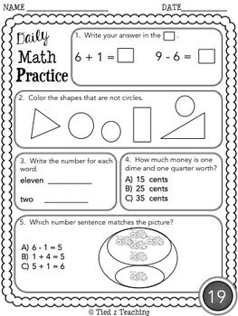 Daily Math - 2nd Grade by Tied 2 Teaching | Teachers Pay Teachers