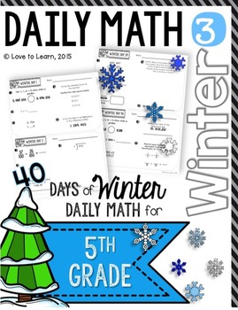 Preview of Daily Math 3 (Winter) Fifth Grade