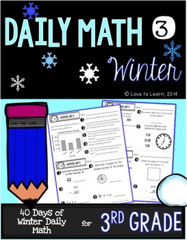 Preview of Daily Math 3 (Winter) Third Grade