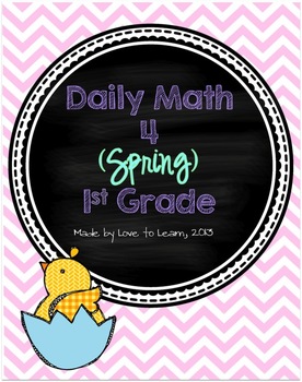 Preview of Daily Math 4 (Spring) First Grade