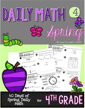 Preview of Daily Math 4 (Spring) Fourth Grade