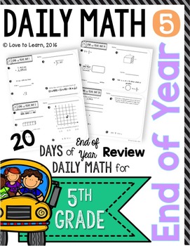 Preview of Daily Math 5 (End of Year Review) Fifth Grade