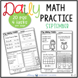 Set 1 SEPTEMBER Daily Math Practice and Review Worksheets 