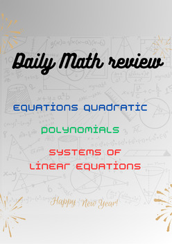 Preview of Daily Math Boost: Equations Galore - Quadratic, Polynomials, and Linear Systems