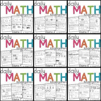 Preview of Daily Math Bundle Kindergarten