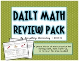 Common Core Math Practice Review & Warm-Up Packet | Home D