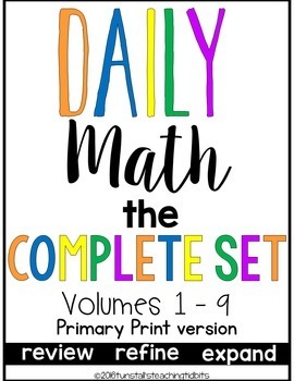 Preview of Daily Math Primary Print Bundle Vol. 1-9