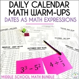 Math Calendar Dates | Math Warm Ups | Full-Year Bundle for