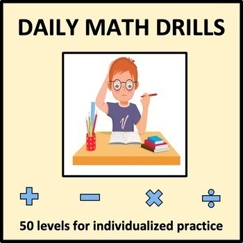 Preview of Daily Math Drills - practice with basic operations