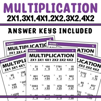 Preview of Daily Math Fluency Homework | Multi-digit Multiplication Fluency Packet 30 Day