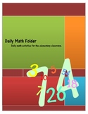 Daily Math Folder Activities Elementary Middle Special Ed