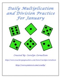 Daily Multiplication and Division Practice for January