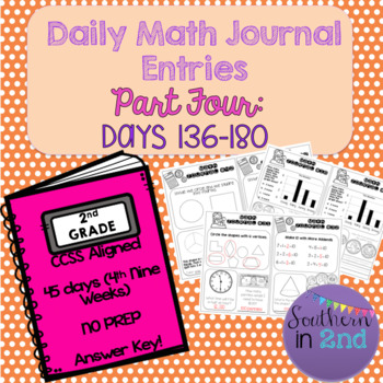 Preview of Daily Math Review Spiral: 2nd Grade (Part FOUR)