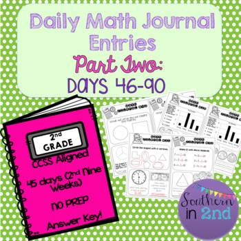 Preview of Daily Math Review Spiral: 2nd Grade (Part TWO)