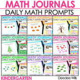 Kindergarten Math Journal Prompts - Monthly Interactive Ma