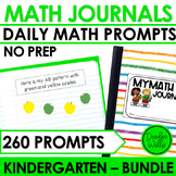 Kindergarten Math Journal Prompts - Math Word Problems and