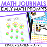 Kindergarten Math Journal Prompts | April and Easter