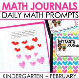 Kindergarten Math Journal Prompts | February and Valentines Day