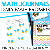 Kindergarten Math Journal Prompts | January and Winter