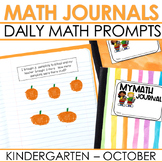 Kindergarten Math Journal Prompts | October and Halloween