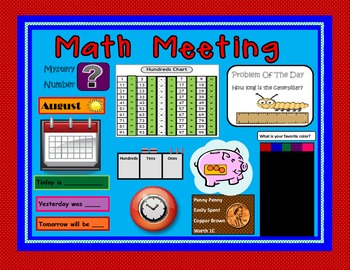 Preview of Daily Math Meeting Using Interactive Math Wall (Aligned to Common Core Standards