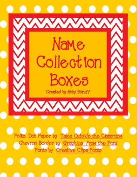 Preview of Daily Math: Name Collection Boxes