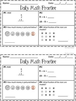 Preview of Daily Math Practice! 2nd Grade Set 2