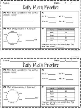 Daily Math Practice 3rd Grade Set 3! by Nancy Robinson | TpT