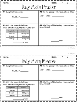 daily math practice grade 5 24