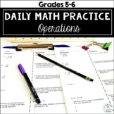 Daily Math Practice: Operations Math Worksheets