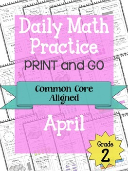 Preview of Daily Math Practice - PRINT and GO - April