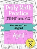 Daily Math Practice - PRINT and GO - April