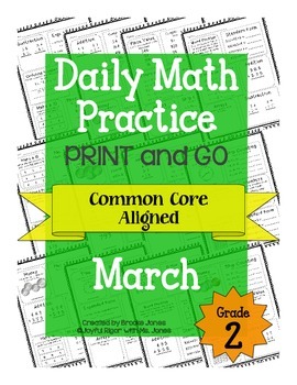 Preview of Daily Math Practice - PRINT and GO - March