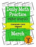 Daily Math Practice - PRINT and GO - March
