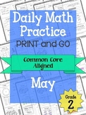 Daily Math Practice - PRINT and GO - May