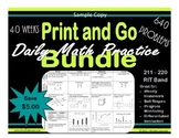 Daily Math Practice Bundle for RIT Band 211 - 220