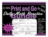 Daily Math Practice Bundle for RIT Band 221 - 230